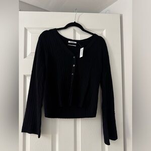 Old Navy Women's Black Button Down Sweater